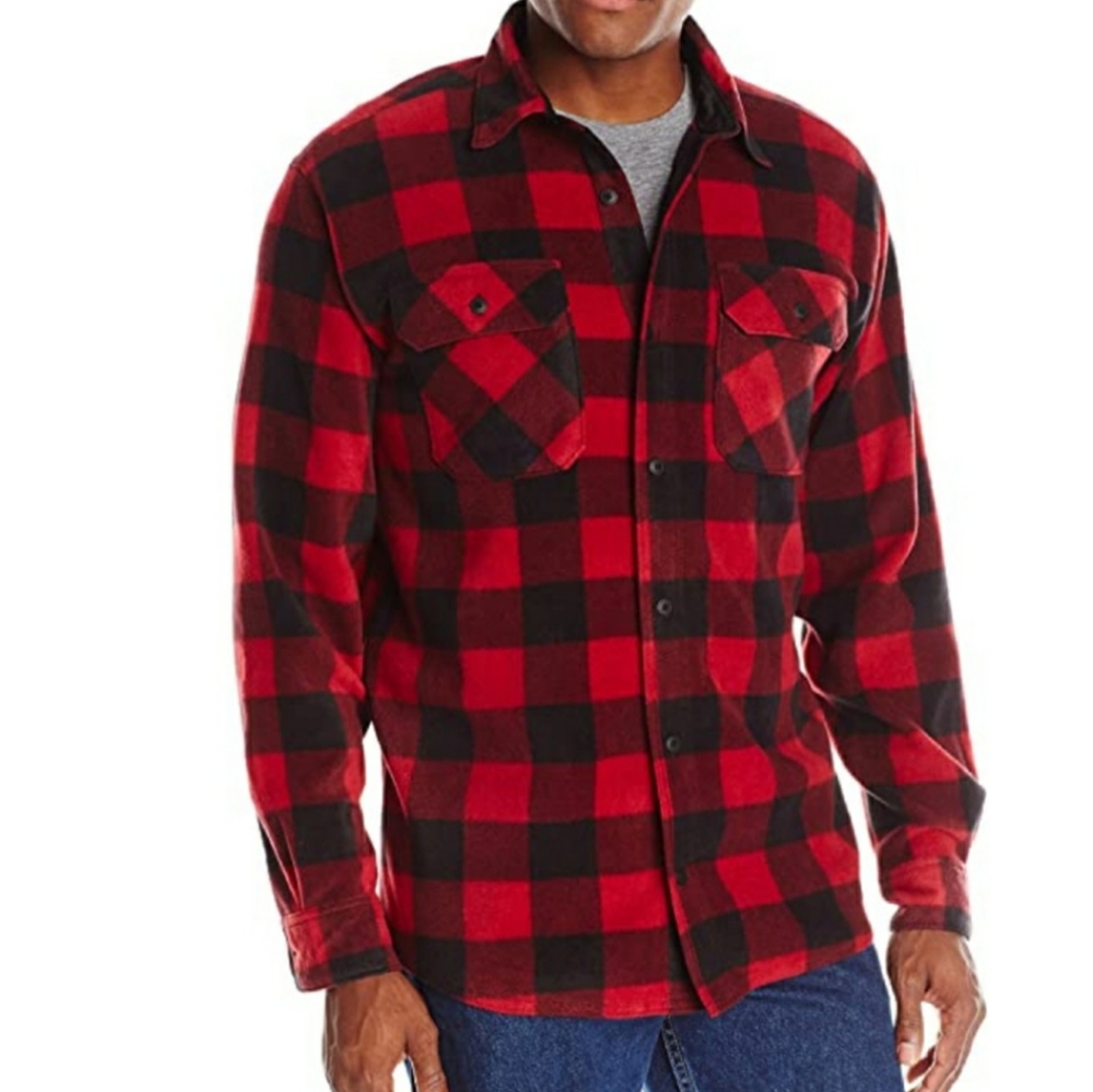 Buffalo plaid button down flannel heavy weight